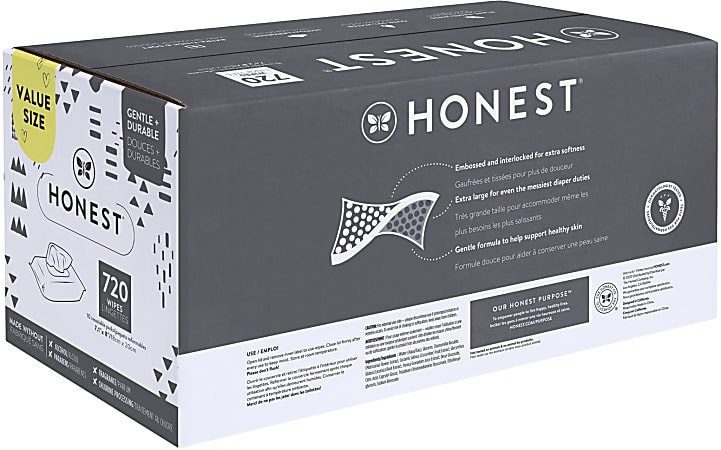 The Honest Company Clean Conscious Unscented Wipes | 720 Count | 99% Water, Compostable, Plant