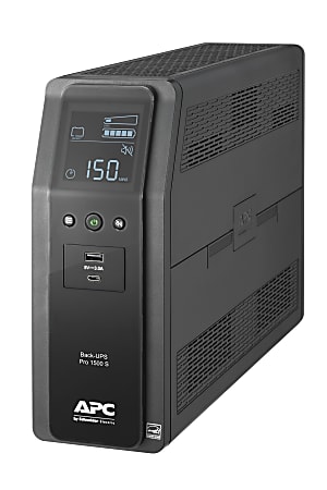 APC BR1500MS Back-UPS Pro 10-Outlet UPS, 1,500VA/900 Watts