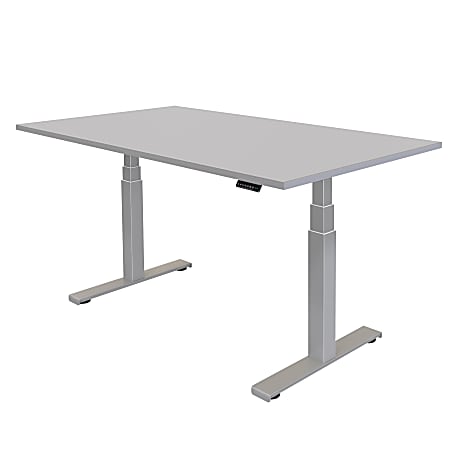 Fellowes® Cambio 48"W Height-Adjustable Computer Desk, Gray