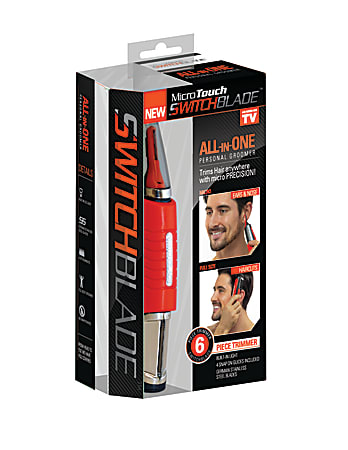 MicroTouch™ Switch Blade Hair Trimmer, Black/Red