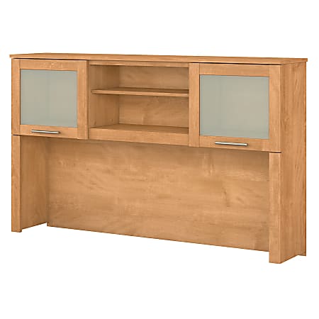 Bush Furniture Somerset 60"W L Shaped Desk Hutch, Maple Cross, Standard Delivery