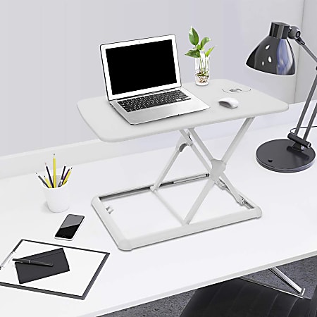 FlexiSpot GoRiser Sit To Stand Laptop Riser White - Office Depot