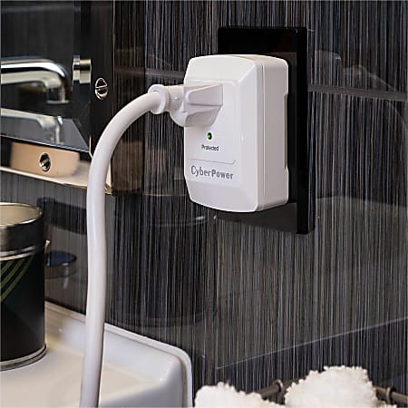 CyberPower  Essential  1 outlets Wall Tap  White 
