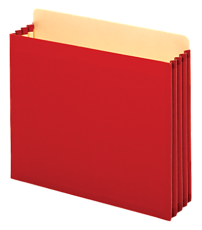 Globe-Weis Letter Recycled File Pocket - 8 1/2" x 11" - 875 Sheet Capacity - 3 1/2" Expansion - Tyvek - Red - 30% - 10 / Box