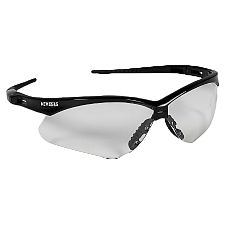 KleenGuard V30 Nemesis Safety Eyewear - Lightweight, Flexible, Comfortable, Scratch Resistant - Universal Size - Ultraviolet Protection - Polycarbonate Lens - Clear, Black - 1 Each