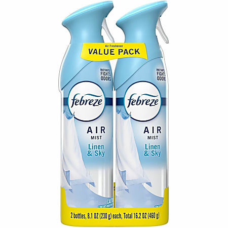 Febreze Air Mist Air Freshener Spray, 8.1 Oz, Linen & Sky, Total Qty 2
