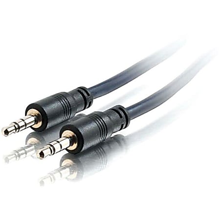 C2G 35ft Plenum-Rated 3.5mm Stereo Audio Cable with Low Profile Connectors - Mini-phone Male Stereo Audio - 40517