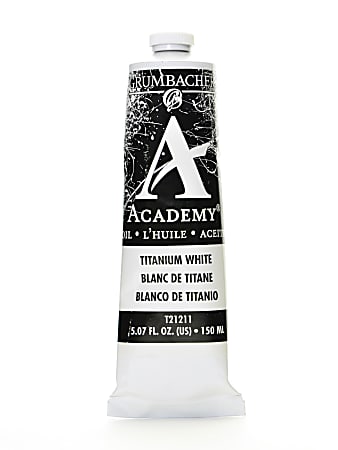 Grumbacher Academy Oil Colors, 5.07 Oz, Titanium White, Pack Of 2