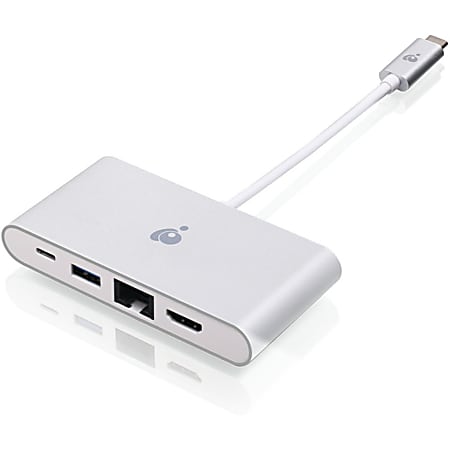 IOGEAR USB-C 4K Multiport Adapter (HDMI, GbE, USB Type-A, USB-C) - for Notebook - USB Type C, Thunderbolt 3 - 3 x USB Ports - 1 x USB 3.0 - Network (RJ-45) - HDMI - Docking
