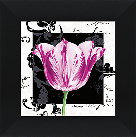 Crystal Art Damask Tulip Artwork, 1, 16" x 16"