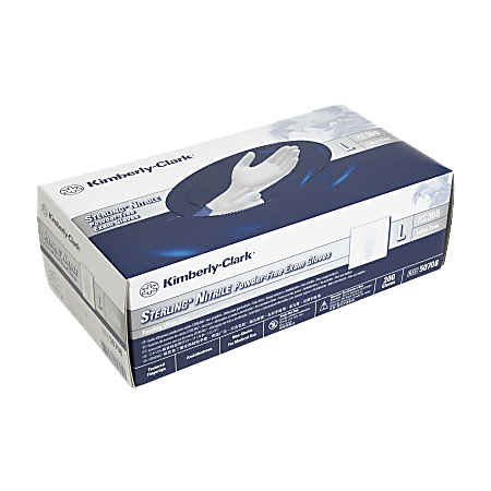 Kimberly-Clark® Sterling Exam Gloves, Large, Light Gray, Box Of 200