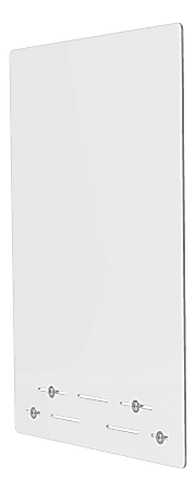 Deflect-O Polycarbonate Mounting Barriers, 31-3/4"H x 23-3/4"W x 1/8"D, Clear, Set Of 2 Barriers