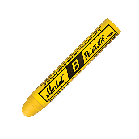 Markal B Paintstik Solid Paint Marker, Round Point, Yellow