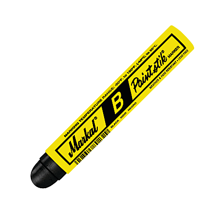 Markal B Paintstik Solid Paint Marker, Round Point, Black