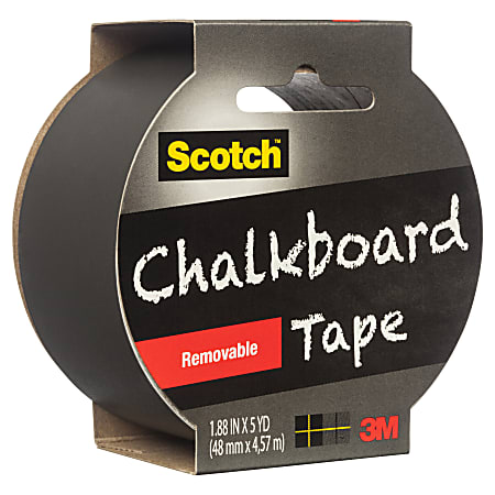 Scotch® Chalkboard Tape, 3" Core, 2" x 5 Yd., Black