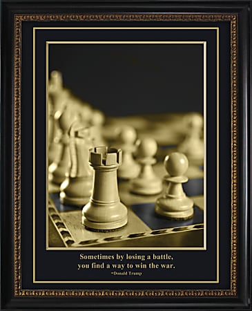 INSPIRED BY TRUMP "Chess" Framed Poster, 20" x 24"