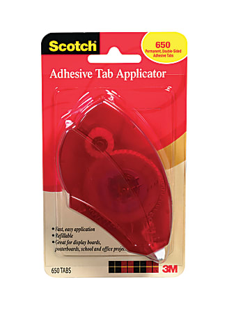 Scotch® Photo Splits Adhesive Tab Applicator, 0.33" x 10.9', Applicator Of 650 Tabs