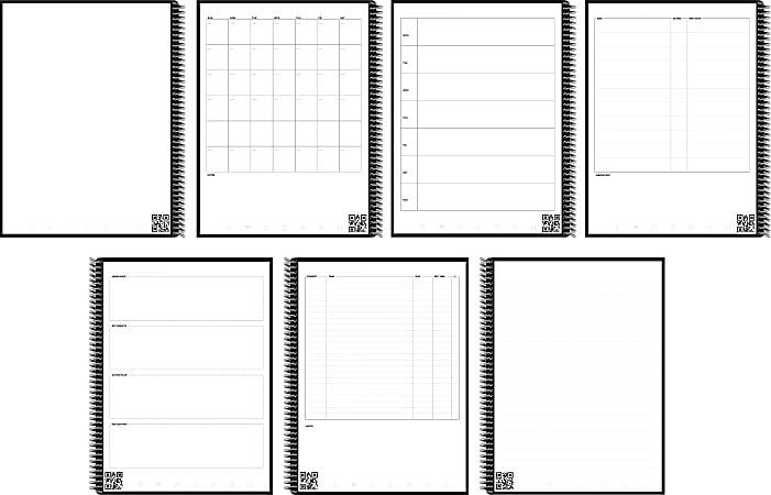 Rocketbook Core Smart Reusable Letter Size Notebook 8 12 x 11 1 Subject  Line Ruled 16 Sheets Black - Office Depot