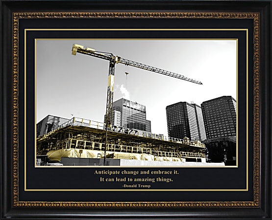 INSPIRED BY TRUMP "Construction" Framed Poster, 20" x 24"