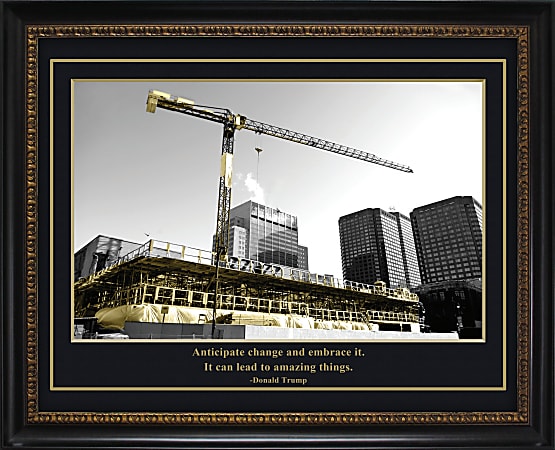 INSPIRED BY TRUMP "Construction" Framed Poster, 26 3/4" x 32 3/4"