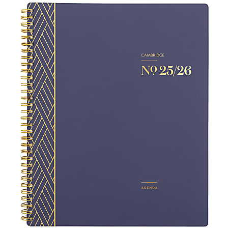 Cambridge® WorkStyle® Classic Academic 2025-2026 Weekly Monthly Planner, Future Dusk, Large, 8 1/2" x 11"