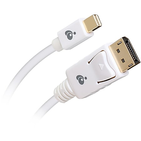 IOGEAR Mini DisplayPort to DisplayPort Cable - 6ft - First End: 1 x Mini DisplayPort Male Digital Audio/Video - Second End: 1 x DisplayPort Male Digital Audio/Video - Shielding - Gold Plated Connector