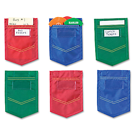 Learning Resources Mini Pockets, 4" x 6", Assorted Colors, Set Of 6