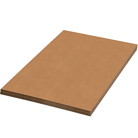 Sheets of shop corrugated cardboard