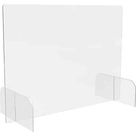 Lorell® Countertop Barrier, 23"H x 31"W x 14"D, Clear