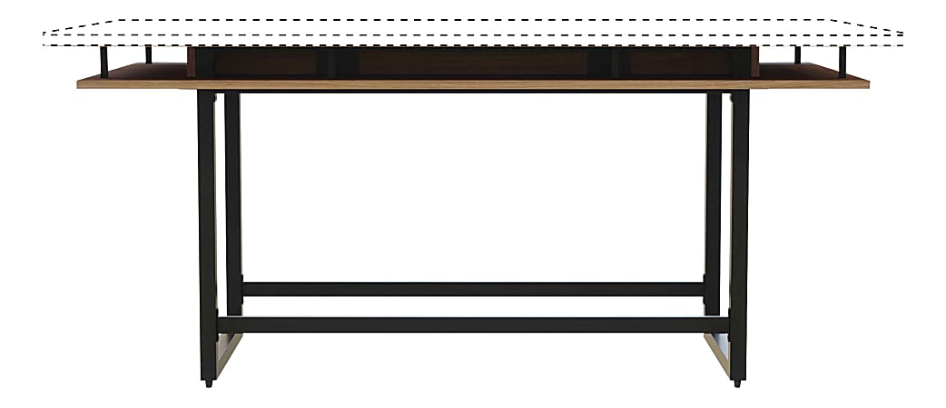 Safco® Mirella Standing-Height Conference Table Base, 42"H x 96"W x 47-1/4"D, Sand Dune/Black