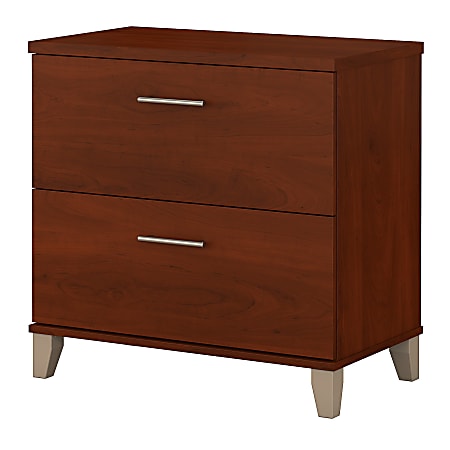 Bush Business Furniture Somerset 29-9/16"W Lateral 2-Drawer File Cabinet, Hansen Cherry, Standard Delivery