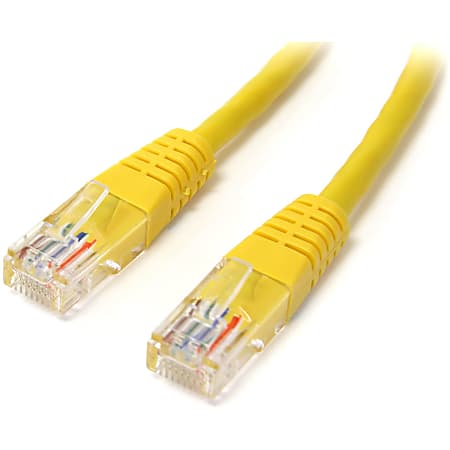 StarTech.com 2 ft Yellow Molded Cat5e UTP Patch Cable  - 2ft Cat5e Patch Cable - 2ft Cat 5e Patch Cable - 2ft Cat5e Patch Cord - 2ft Molded Patch Cable - 2ft RJ45 Patch Cable