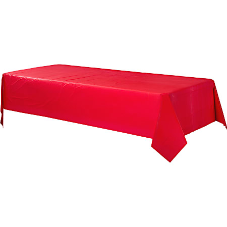 Amscan Go Brightly Solid Plastic Table Cover, 54"