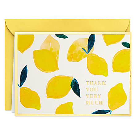 Hallmark Blank Thank-You Note Cards, Sweet Lemons (Pack of 10 Cards with Envelopes)