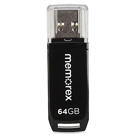 Memorex 64GB Mini TravelDrive 98515 USB 2.0 Flash Drive - 64 GB - USB 2.0 - Black - 2 Year Warranty