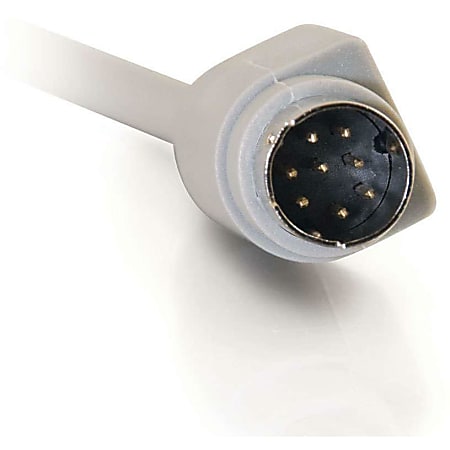 C2g 6ft 8 Pin Mini Din Mm Serial Cable Mini Din Male Serial Mini Din Male Serial 6ft Charcoal Office Depot