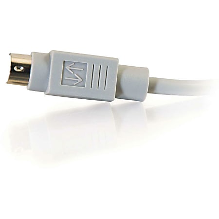 C2g 6ft 8 Pin Mini Din Mm Serial Cable Mini Din Male Serial Mini Din Male Serial 6ft Charcoal Office Depot