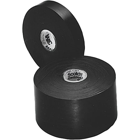 3M™ 130C Linerless Electrical Tape, 2" x 30', Black, Case Of 3