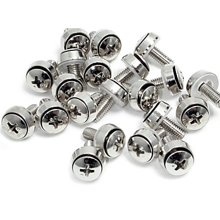 StarTech.com M6 Mounting Screws For Server Rack Cabinet Pack Of 50 ...