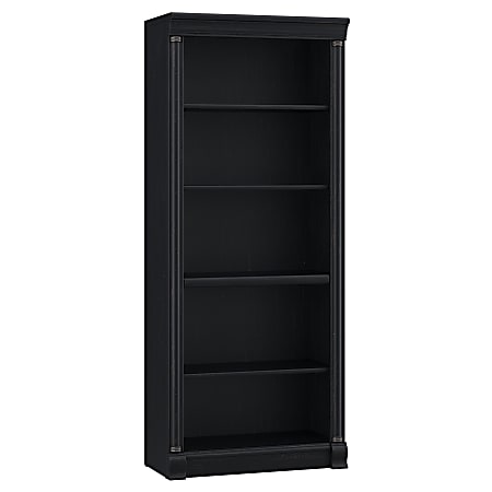 Bush Business Furniture Birmingham 71"H 5-Shelf Bookcase, Antique Black, Standard Delivery