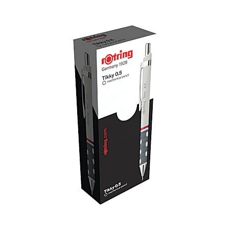 Rotring Tikky Mechanical Pencil, 0.5 mm, White Barrel
