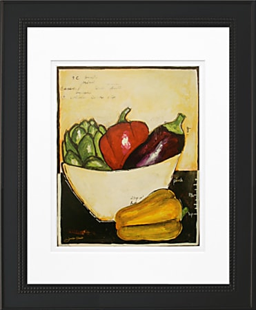 Timeless Frames Stockton Framed Kitchen Artwork 11" x 14", Black, Peppers