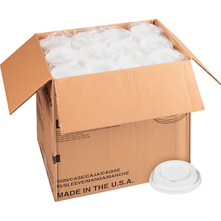 Starbucks Plastic Hot Cup Lids, White, Carton Of 1,020 Lids