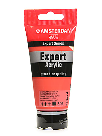 Amsterdam Expert Acrylic Paint Tubes, 75 mL, Cadmium Red Light, Pack Of 2