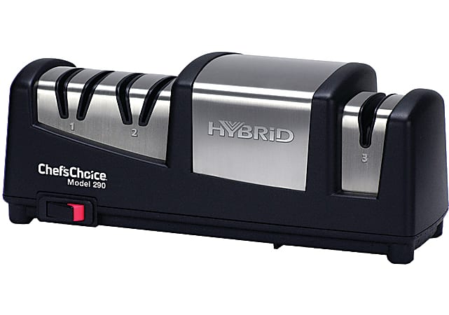 Edgecraft Chef's Choice Hybrid AngleSelect Diamond Hone Knife Sharpener, Black/Silver