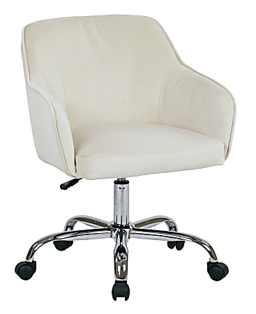 Office Star™ Avenue Six Bristol Task Chair, Fabric, Oyster Velvet/Silver