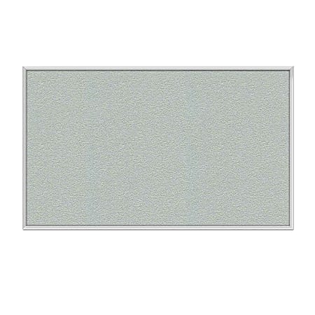 Ghent Aluminum Frame Vinyl Bulletin Board, 18" x 18", Silver, Satin Frame