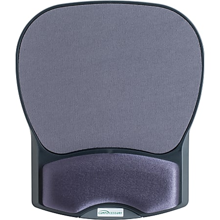 Compucessory Gel Wrist Rest with Mouse Pads - 8.70" x 10.20" x 1.20" Dimension - Charcoal - Gel, Lycra - 1 Each