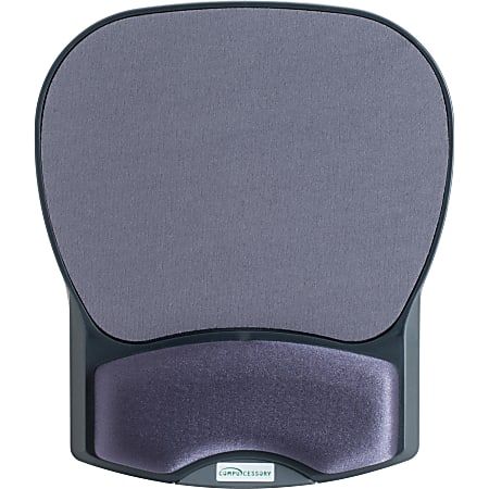 Compucessory Gel Wrist Rest with Mouse Pads - 8.70" x 10.20" x 1.20" Dimension - Charcoal - Gel, Lycra - 1 Pack