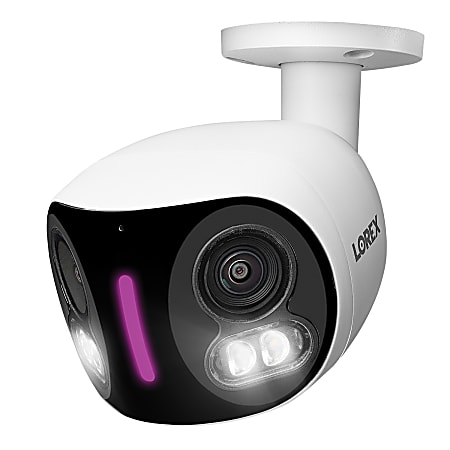 Lorex Wi-Fi 4K Dual-Lens Smart Security Camera With Smart Security Lighting, White